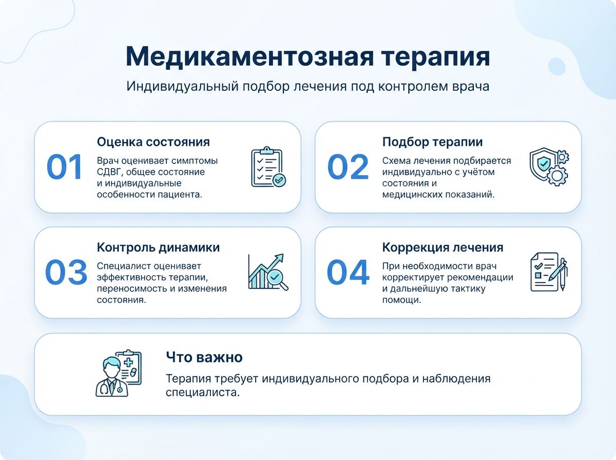 Лечение СДВГ в Гусеве у детей и взрослыхинфографика